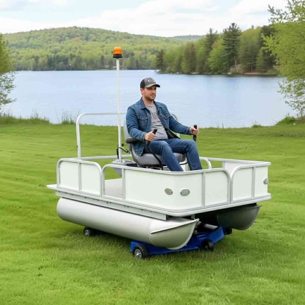 The Pontoon Boat Lawn Mower: From Viral Meme to Brilliant Yard Solution