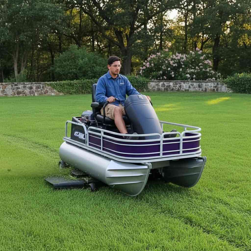 The Pontoon Boat Lawn Mower: From Viral Meme to Brilliant Yard Solution